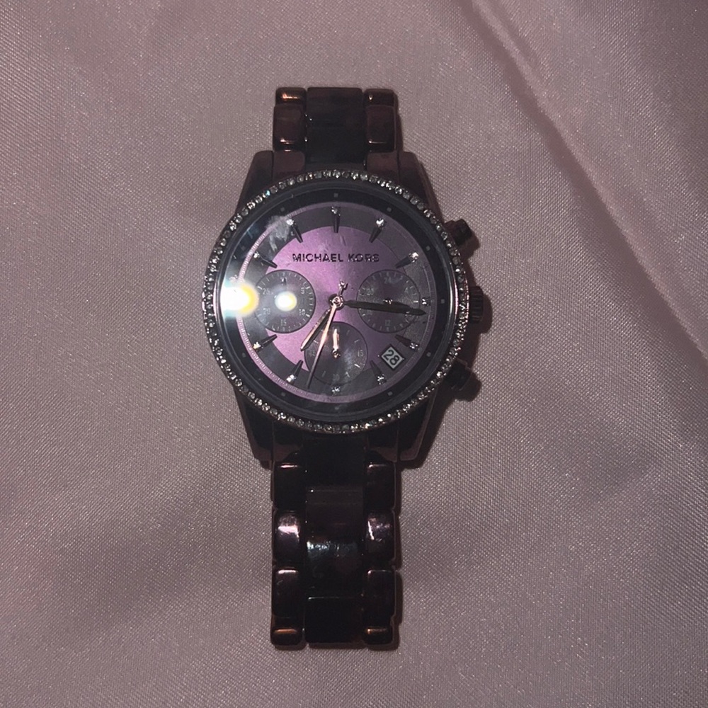 Michael Kors Purple Ritz Stainless Steel Watch MK6720